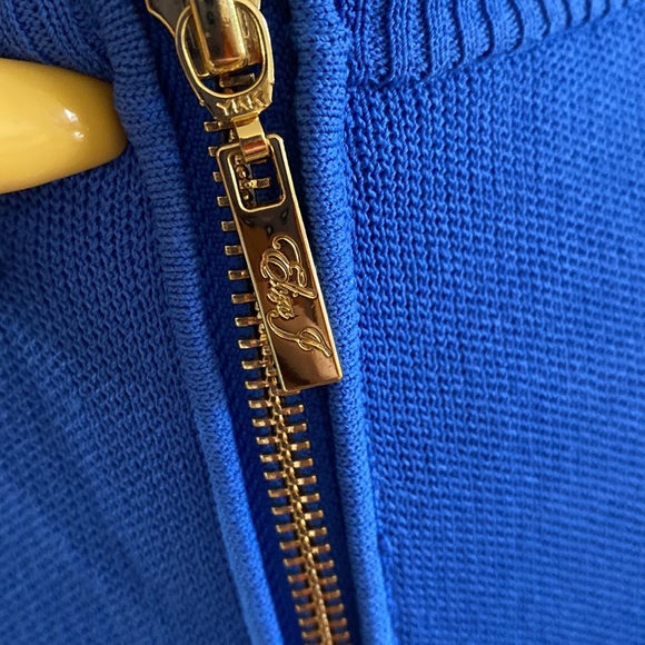 👗 Eliza J round  sleeve sweater Long floral dress style in blue 👗 - Picture 12 of 13